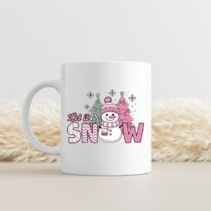 Let It Snow Christmas White Ceramic Coffee Mug